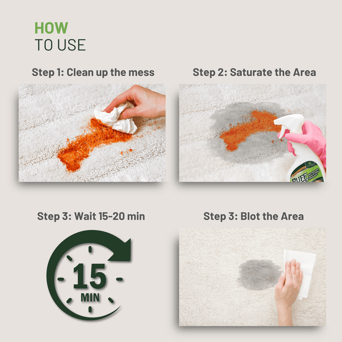 RUFF STUFF Bio-Enzyme Stain & Odor Eliminator