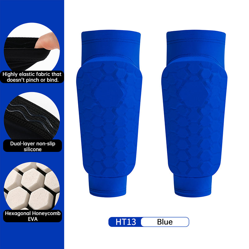 Kids Soccer Shin Guards, Lightweight EVA Honeycomb with Non-Slip Silicone