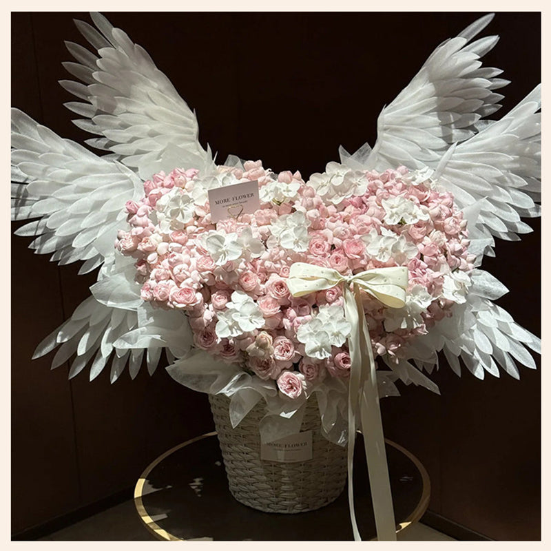 Motorized Angel Wings Flower Decoration, DIY Craft Kit for Wedding & Valentine's Bouquet