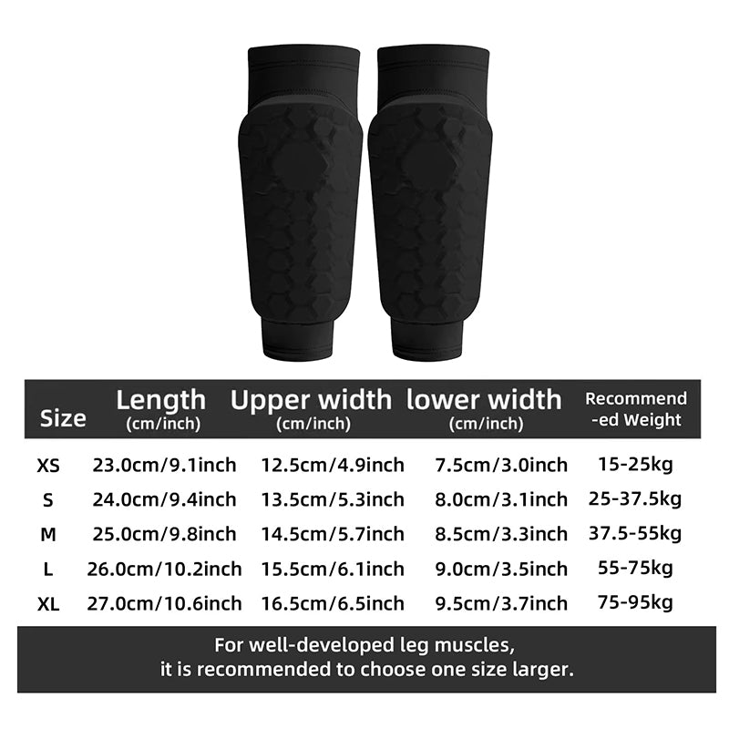 Kids Soccer Shin Guards, Lightweight EVA Honeycomb with Non-Slip Silicone