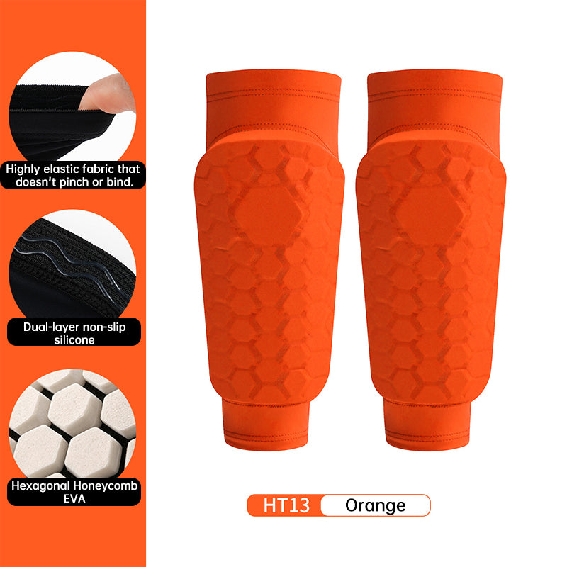 Kids Soccer Shin Guards, Lightweight EVA Honeycomb with Non-Slip Silicone