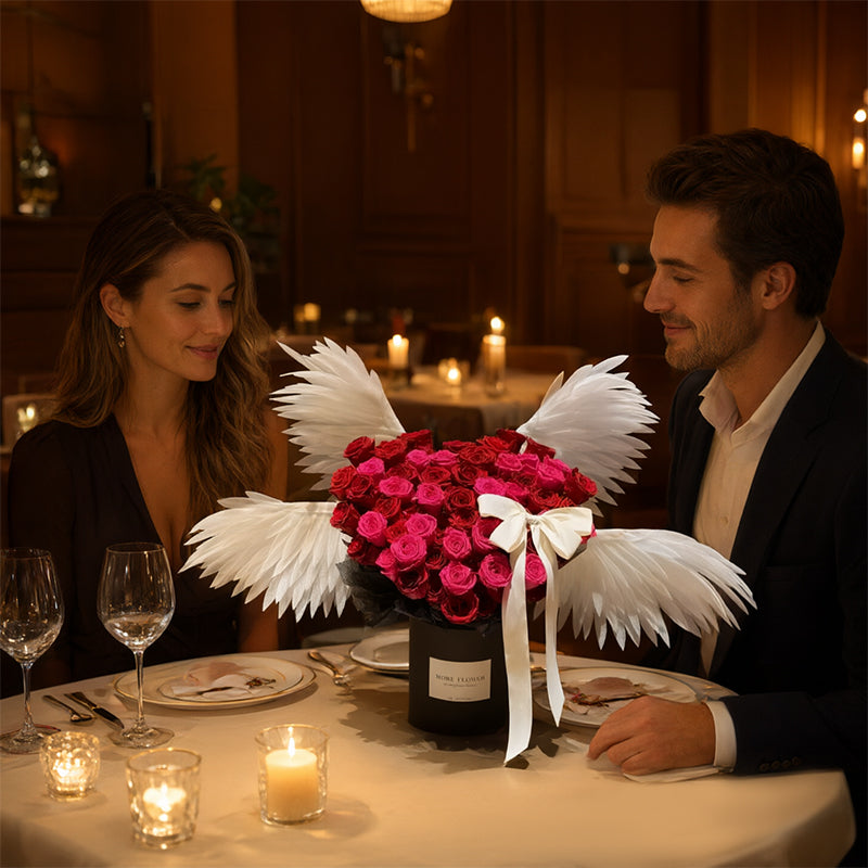 Motorized Angel Wings Flower Decoration, DIY Craft Kit for Wedding & Valentine's Bouquet